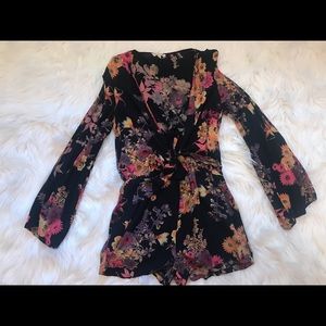 Sexy open front romper